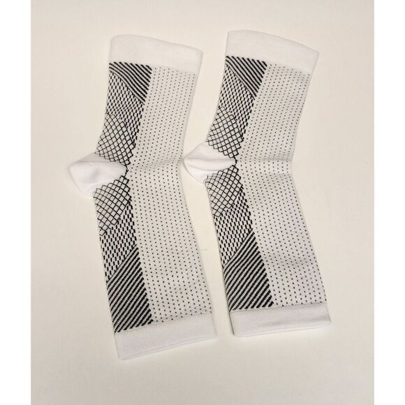 Sooth Relieve Compression Socks For Foot & Ankle White Sz Large (5 Pkgs) New - Picture 2 of 4